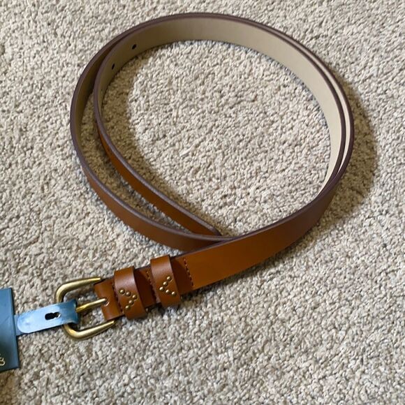 Women’s Brown Belt L Gold Buckle & Gold Detail NWT - Picture 1 of 5